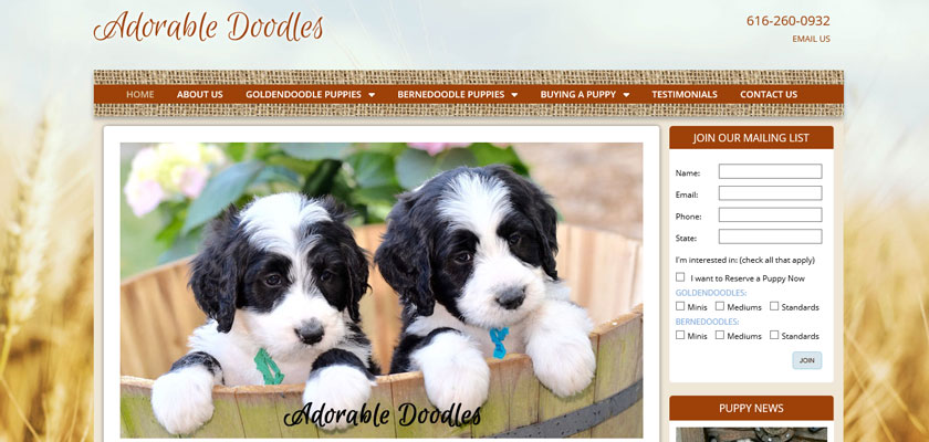 98 New Best dog breeder website design for Trend 2022